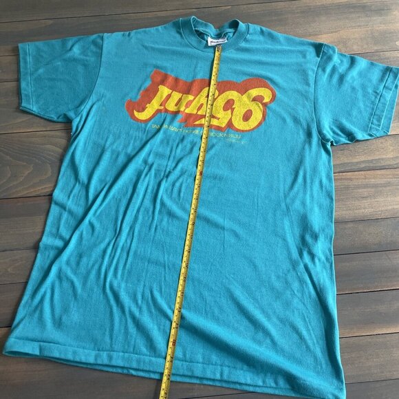 Vintage Blue 95ynf Tampa Bay Rock Radio Promo Upside Down T-Shirt Large (STD) - Picture 3 of 4